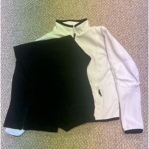 Danskin White Fleece Jacket & black pants set